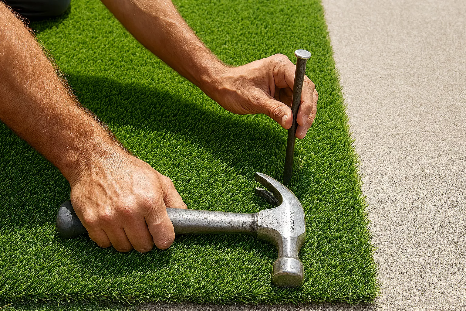 Anchoring turf edges