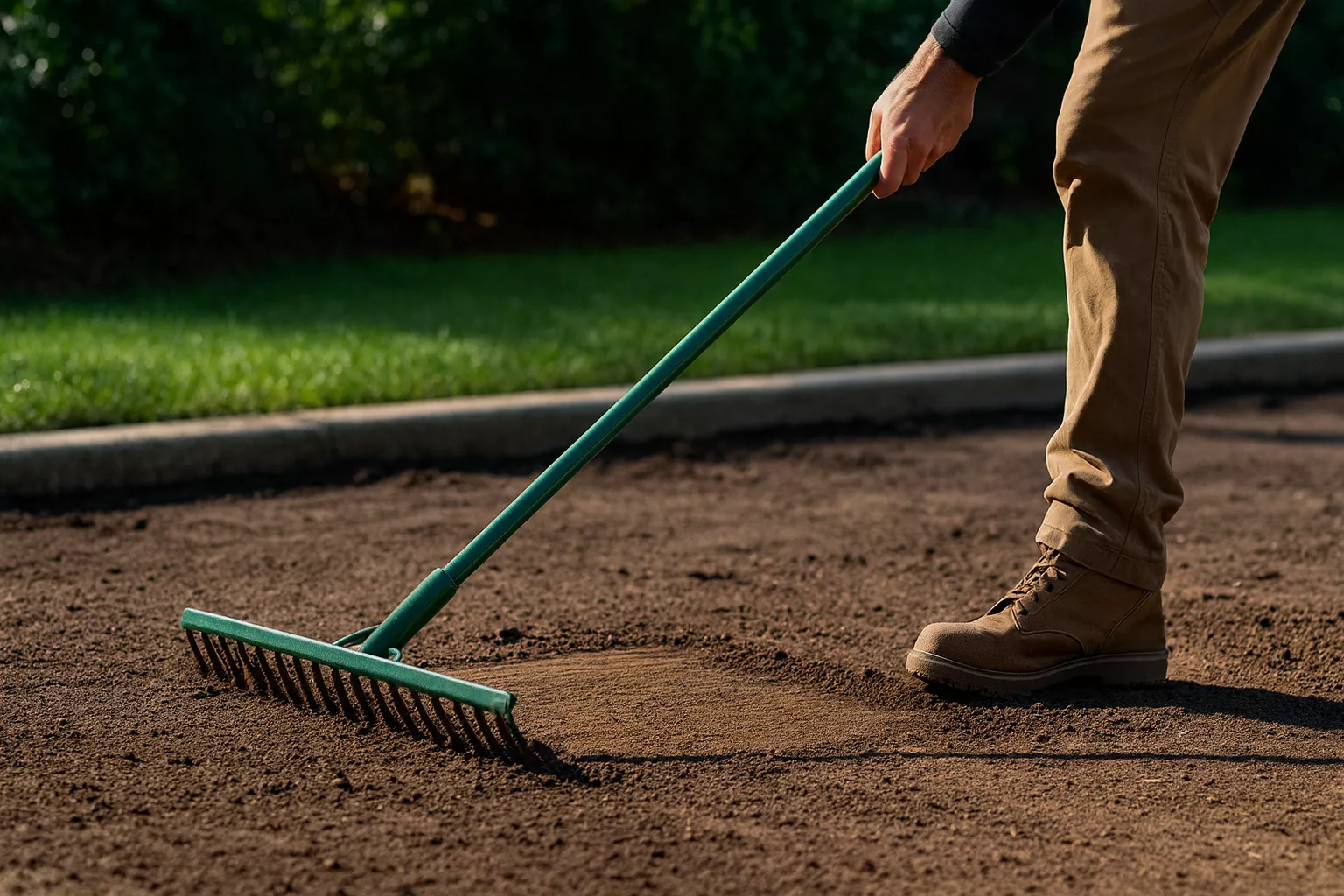 Grading the surface