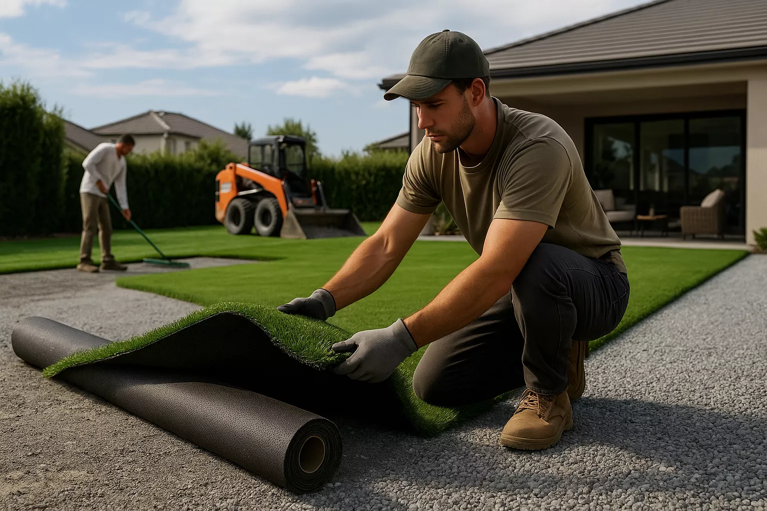 Professional turf installation process in Los Angeles