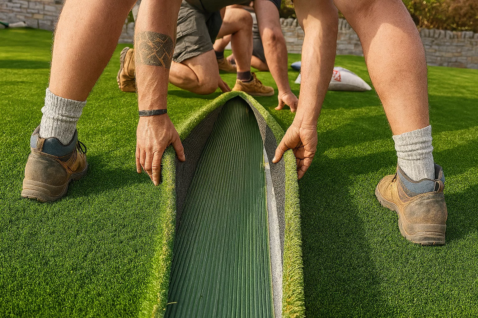 Joining turf seams