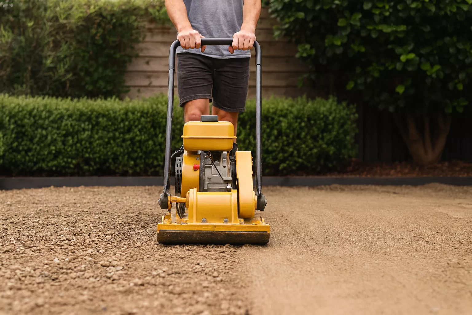 Compacting base material