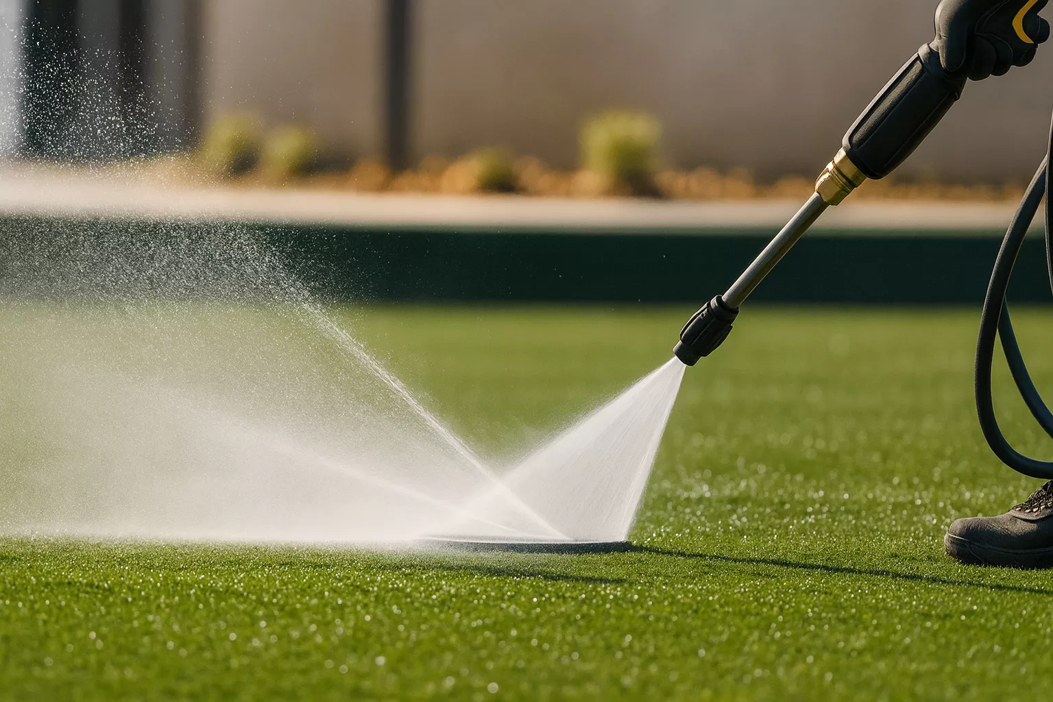 Light rinse to wash off fine dirt