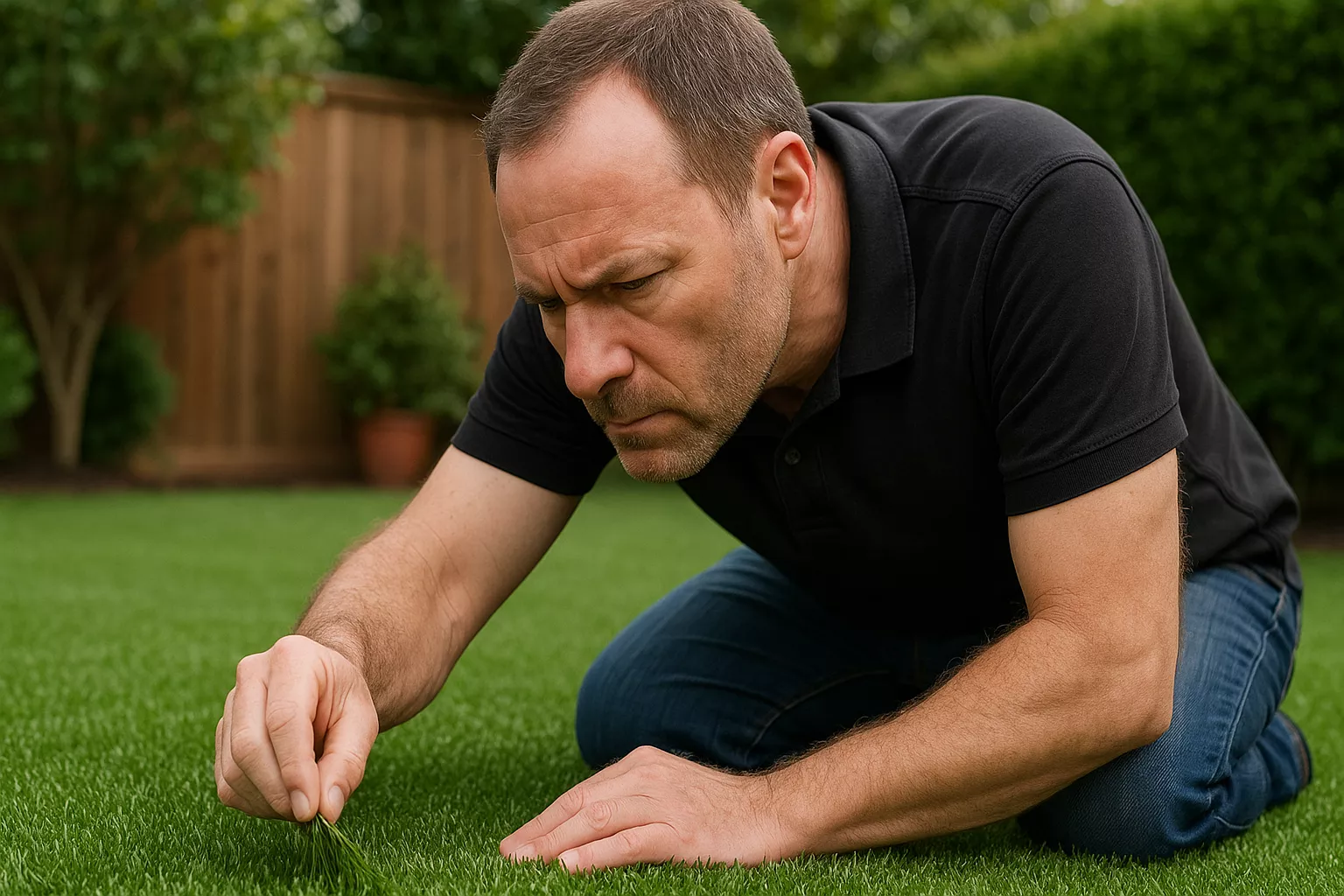 Detailed turf inspection