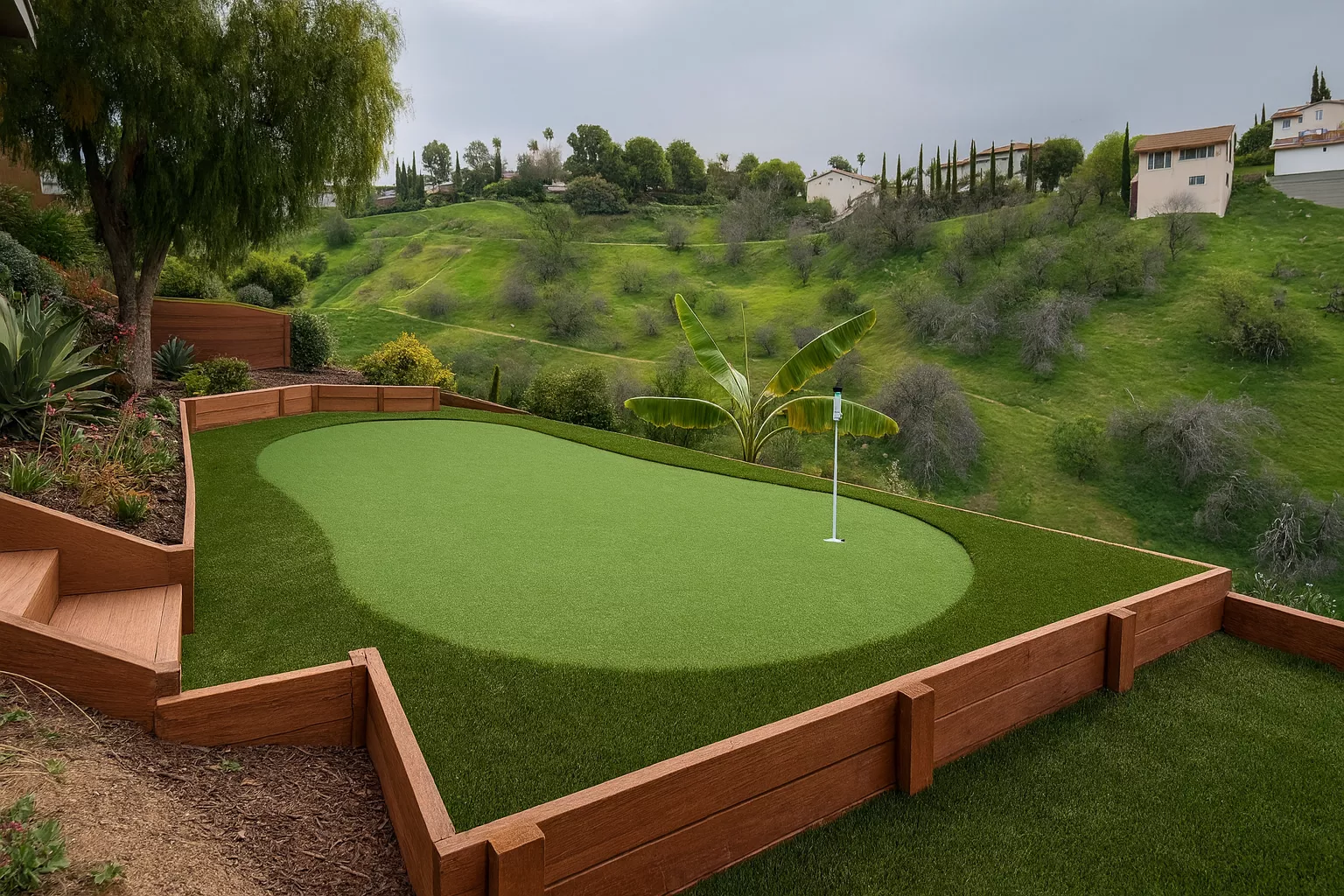 Practice putting green at home