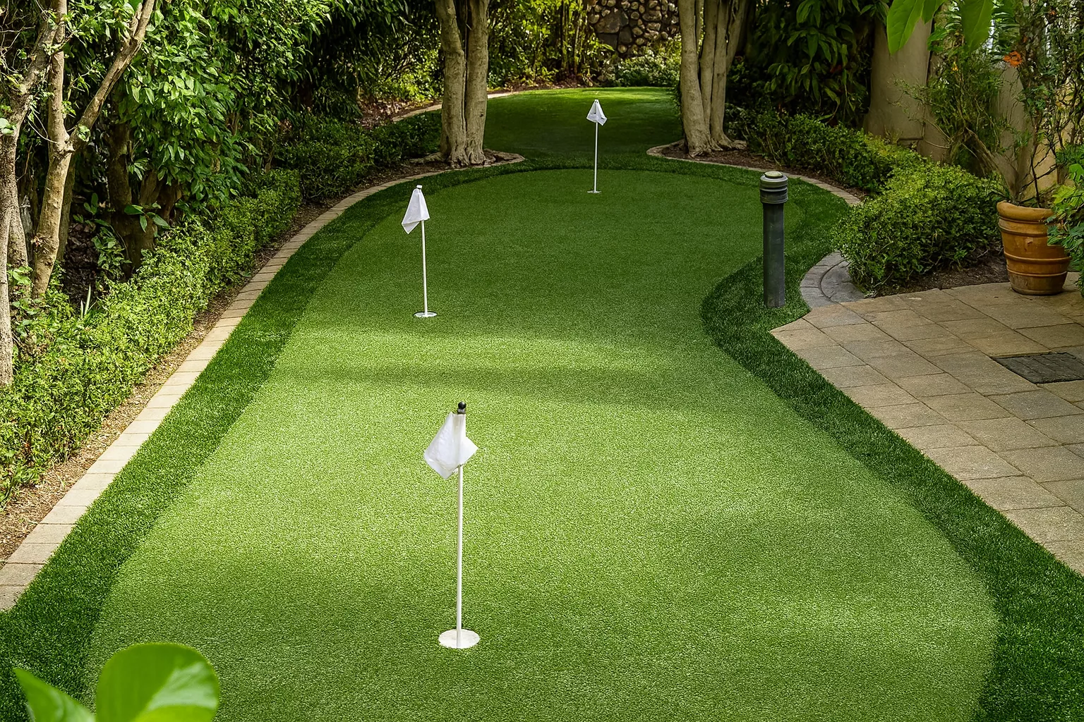Professional putting green installation