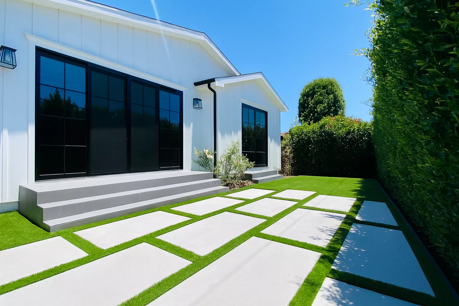 New construction turf and paver grid planning