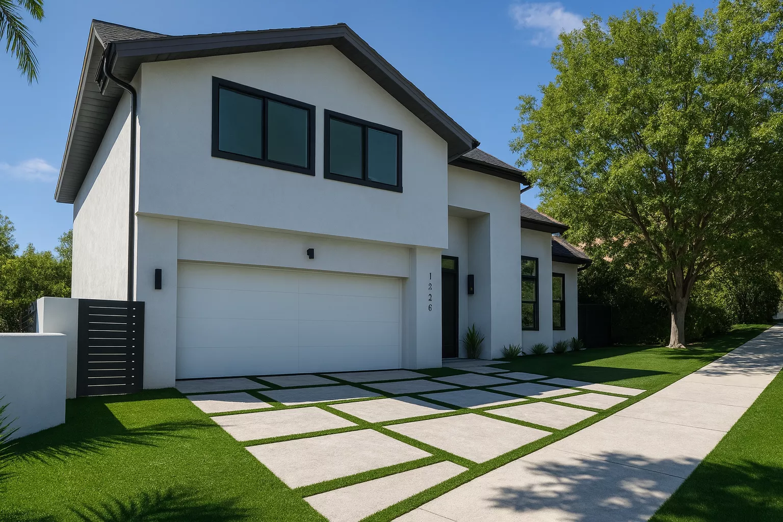 Stable turf edges between pavers