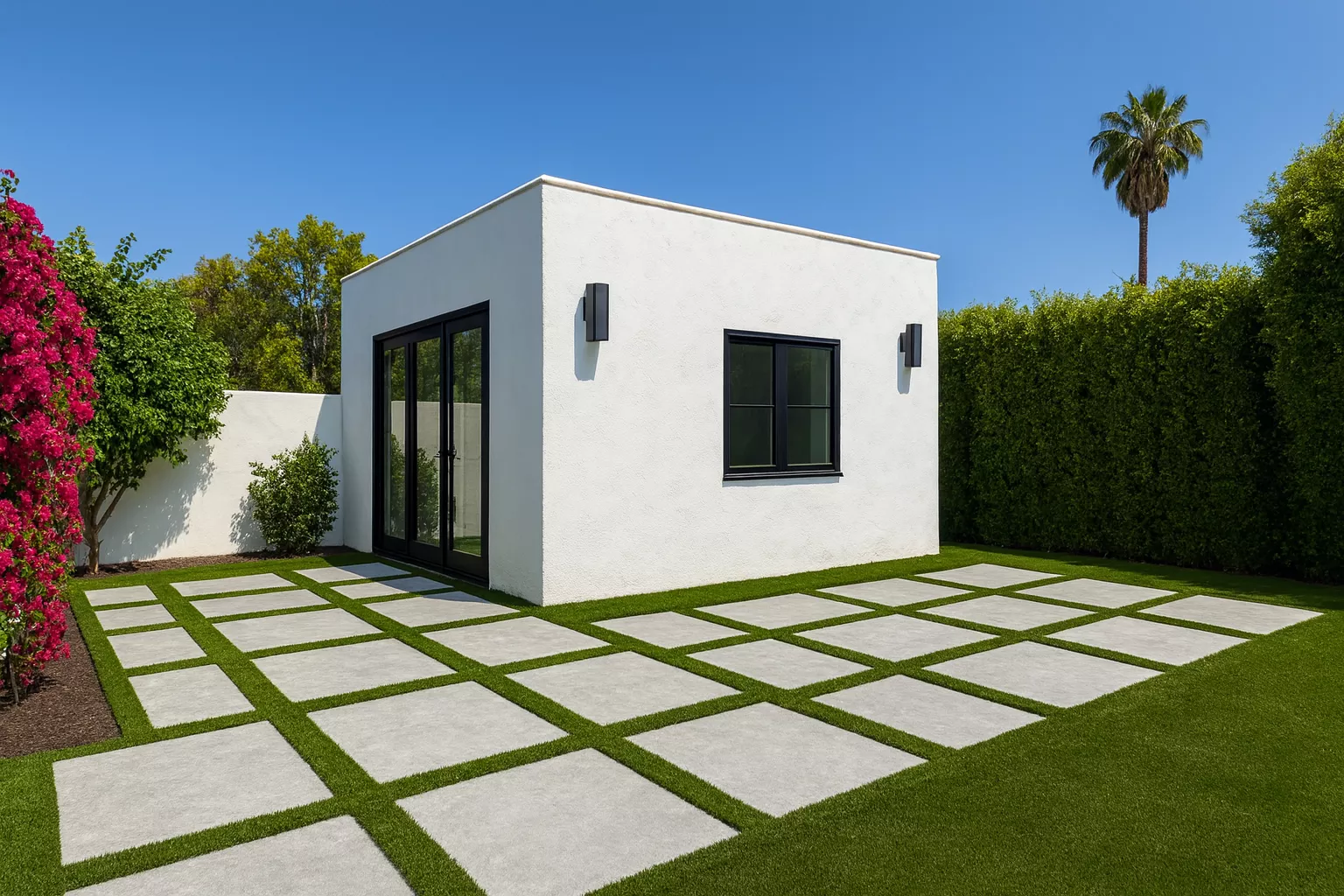 Lifestyle with striped turf